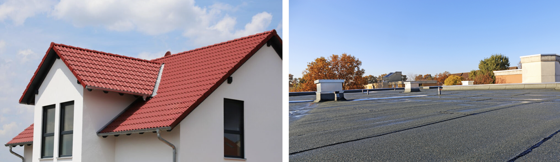 Maisons avec Toiture en Pente et Plate 